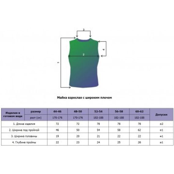 Майка-тельняшка Helios кулирка голубая полоса р. 48