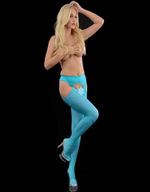 Женские колготки с вырезами (Размер: S-M-L) (Цвет: голубой)