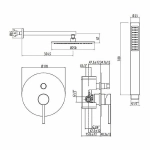 Душевая система Gattoni Circle Two 9190/PDBO (аналог 9090/PDBO) белая матовая