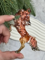 Новогодняя елочная игрушка Лошадка на дыбах