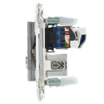 SKANDY Розетка двойная TV+RJ45 кат.6 SK-A15N металл никель IEK