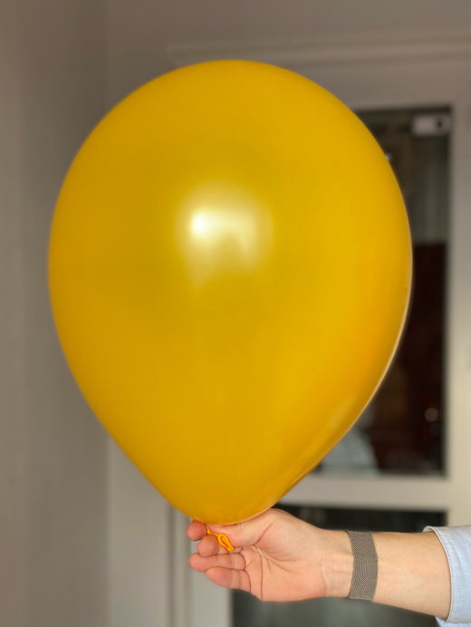 Воздушный шар однотонный пастель Медовый желтый S ПАЛИТРА №4046