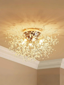 Люстра потолочная Lanbos, 6 ламп G9, 90 Вт LED, до 15 кв м, хром