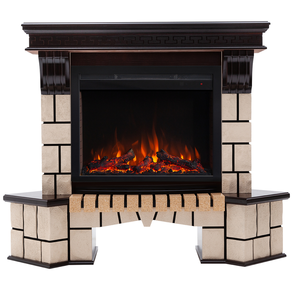 Каминокомплект Real Flame Stone Corner 25/25,5 AO с очагом Saphir 25,5 (угловой)