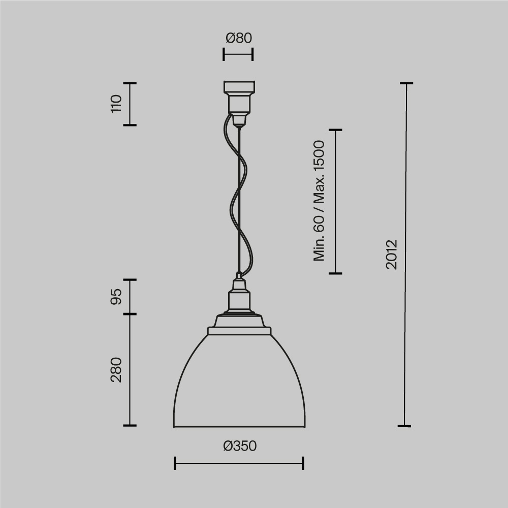 Подвесной светильник Maytoni P535PL-01B