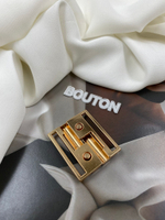 Пряжка застежка металлическая золото для пуховика 30х33 мм