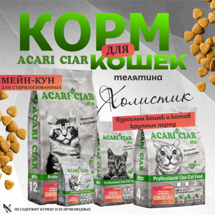Acari Ciar ВЕТ А КЭТ Мейн-кун Стерилизованный. Телятина
