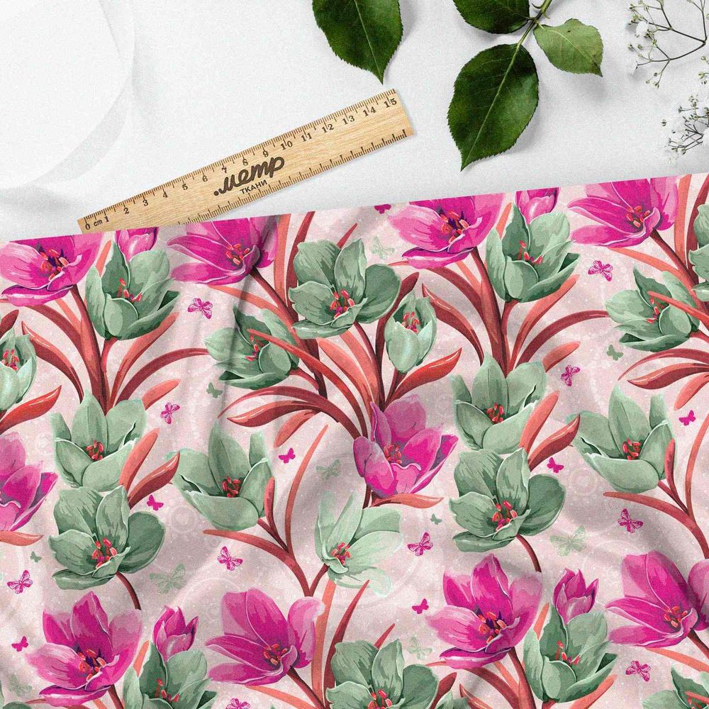 Ткань барби цветочные расцвет