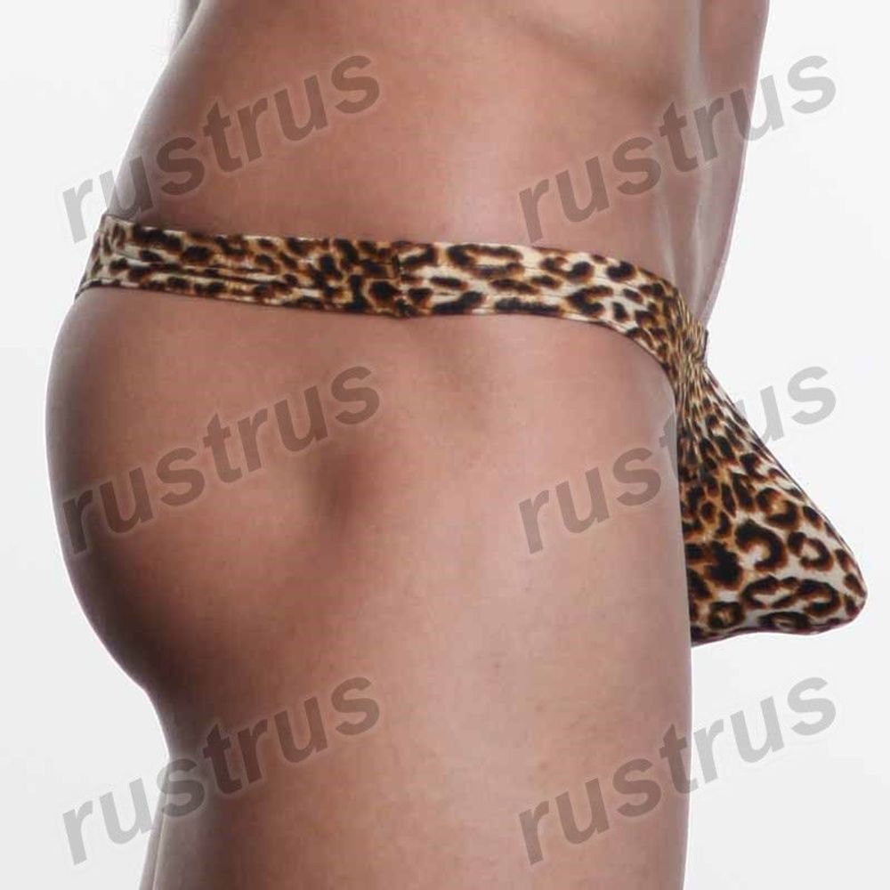 Мужские трусы стринги леопардовые MENVIEW