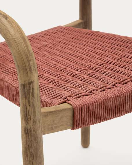 Стул Glynis массив эвкалипта с розовым сиденьем