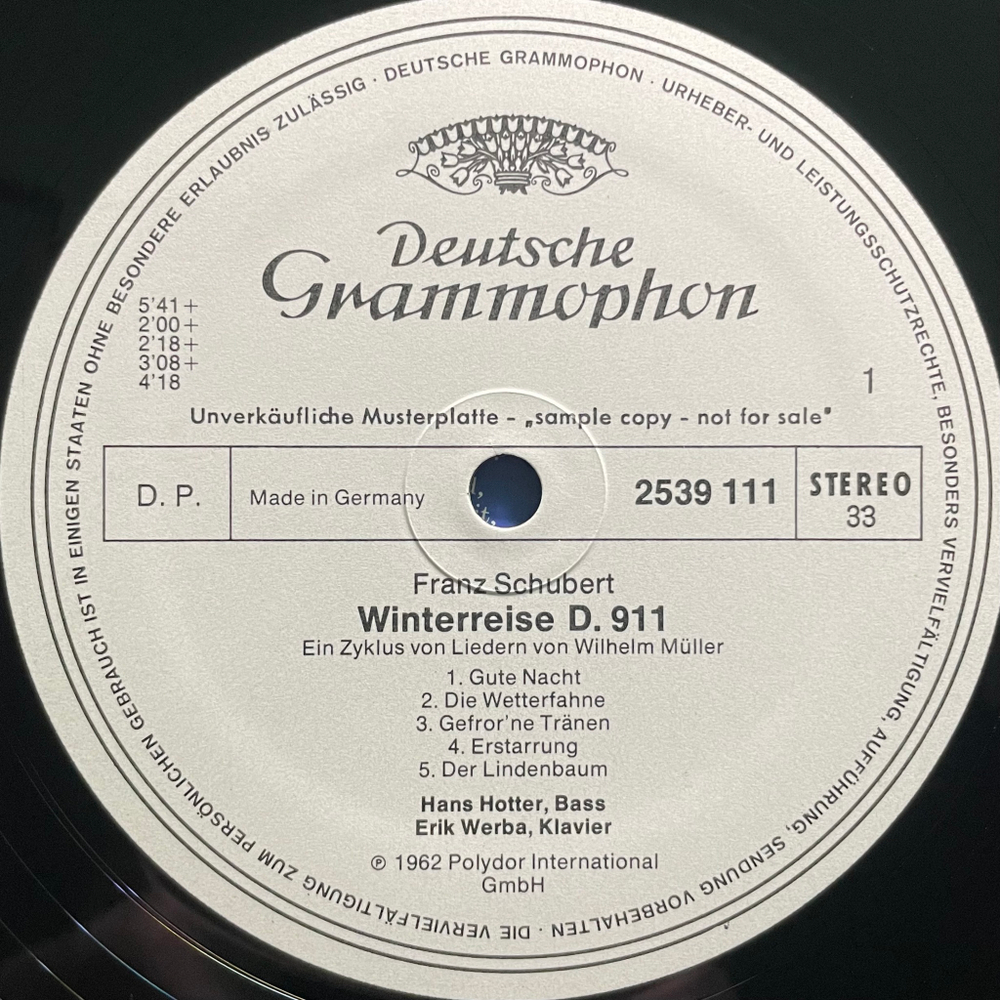 Шуберт - Зимний путь 2LP (Германия)