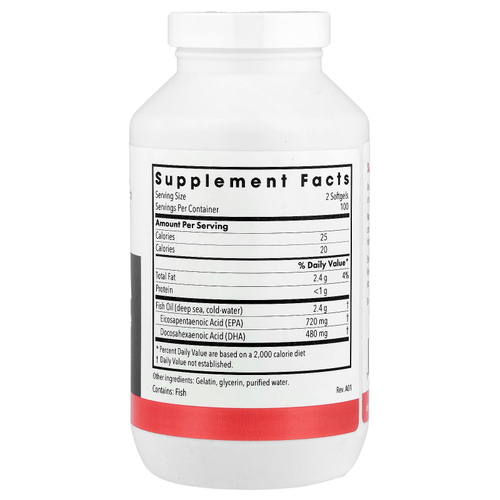 Allergy Research Group, Супер ЭПК Концентрированный рыбий жир, 200 мягких таблеток