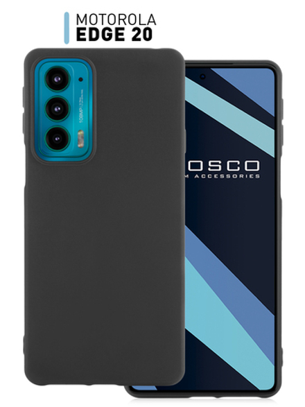 Чехол ROSCO для Motorola Edge 20 оптом (арт. MOTO-EDGE20-COLOURFUL-BLACK)