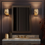 5064/1W MODERN ODL24 203 античн.бронза/серо-беж./металл/натур.камен."шпон" Бра E27 LED 1*5W BERGI