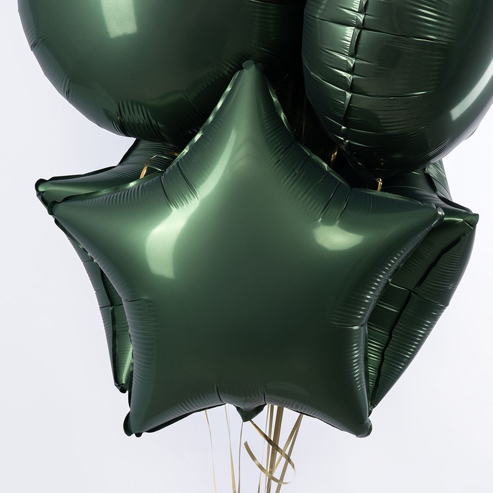 F Шар Звезда 18''/46 см, Темно-зеленый Сатин (БГ-15)  Изображение2
