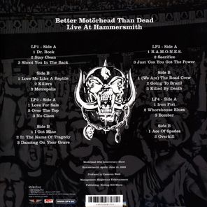 Motorhead / Better Motorhead Than Dead - Live At Hammersmith (4LP)