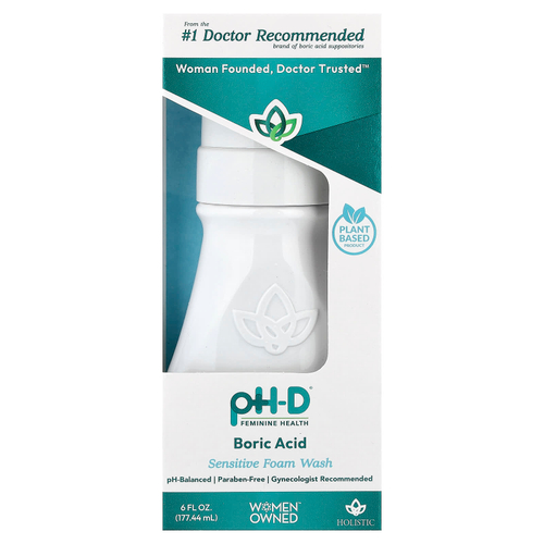 pH-D Feminine Health, борная кислота, пенка для умывания для чувствительной кожи, 177,44 мл (6 жидк. унций)