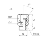Штуцер FNA JIC 1.1/16" UNF 3/4"