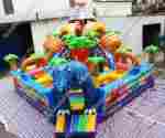 Надувной батут "В гостях у динозавра" 7*7*6м