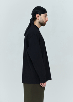 Лонгслив оверсайз с логотипом | black