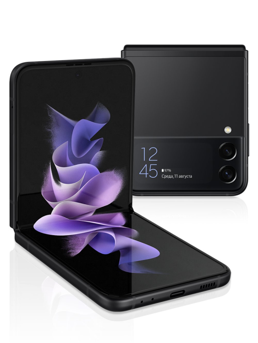 Смартфон Samsung Galaxy Z Flip3 SM-F711 128Gb Черный (SM-F711BZKASER)