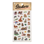 Наклейки "Дикие животные" 21,5*11см. светятся в темноте