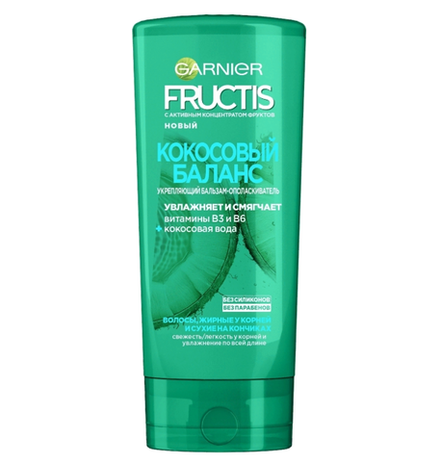 Garnier Fructis Бальзам для волос Кокосовый баланс, увлажняющий, 200 мл