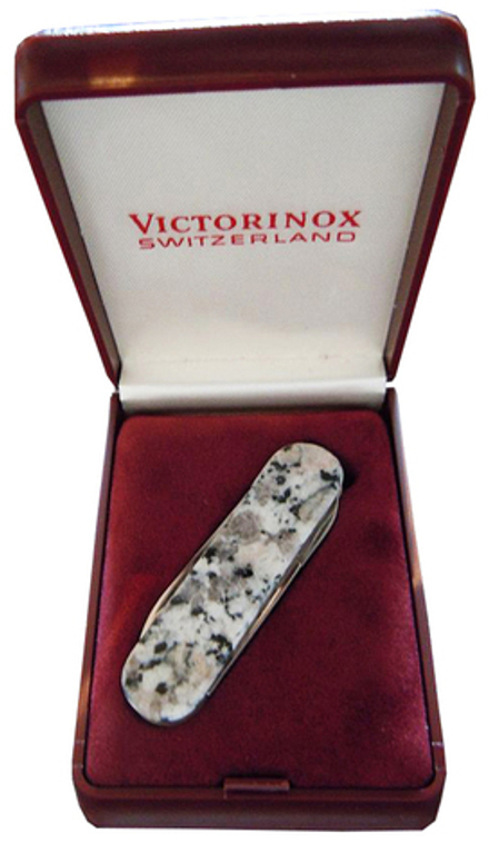 Нож-брелок Victorinox Classic LE, 58 мм, 4 функции, рукоять из натур. камня, "Rosa Betha" (подар.упа