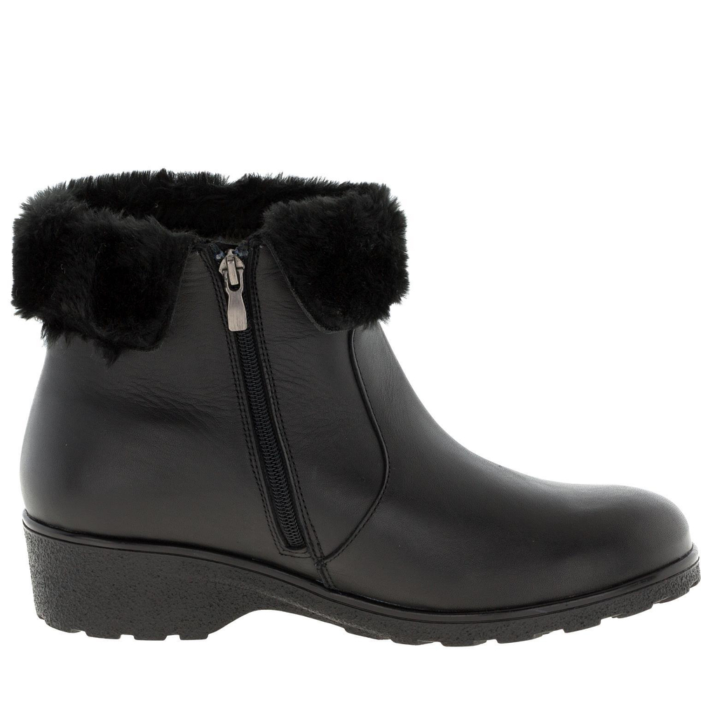 574401 Полусапожки женские черные кожа