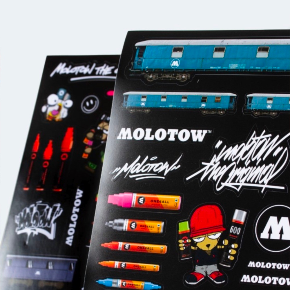 Molotow лист с наклейками A 31 наклейка на листе
