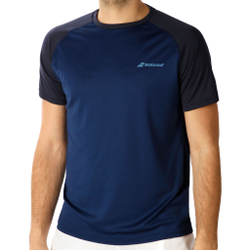 Мужское теннисное поло Babolat Play Crew Neck T-Shirt Men - Dark Blue, Blue