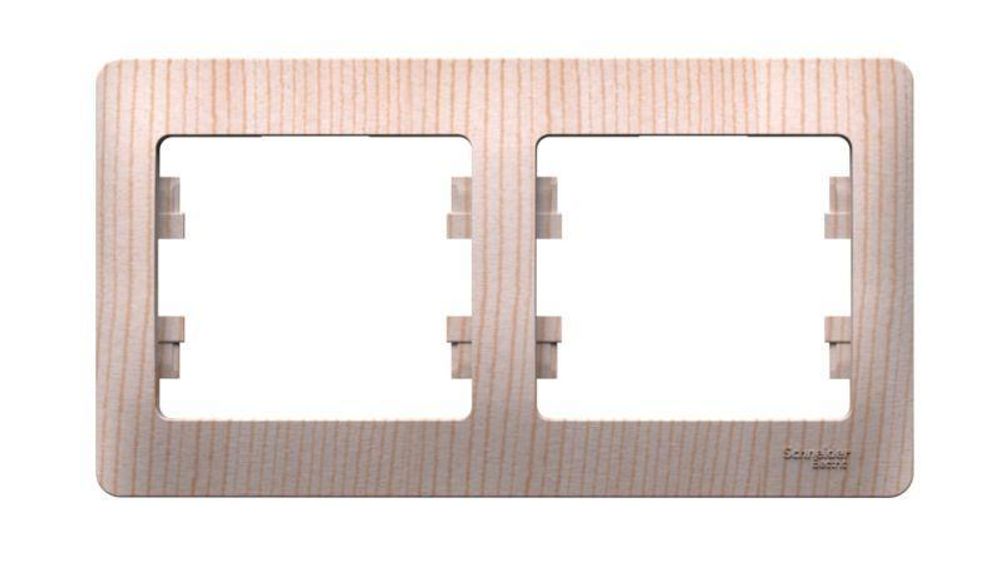 Рамка 2-м Glossa горизонт. сосна SE GSL001502