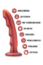 Красная насадка-фаллоимитатор Jealousy 7 Inch Pegging Dildo - 17,8 см. (Цвет: красный)