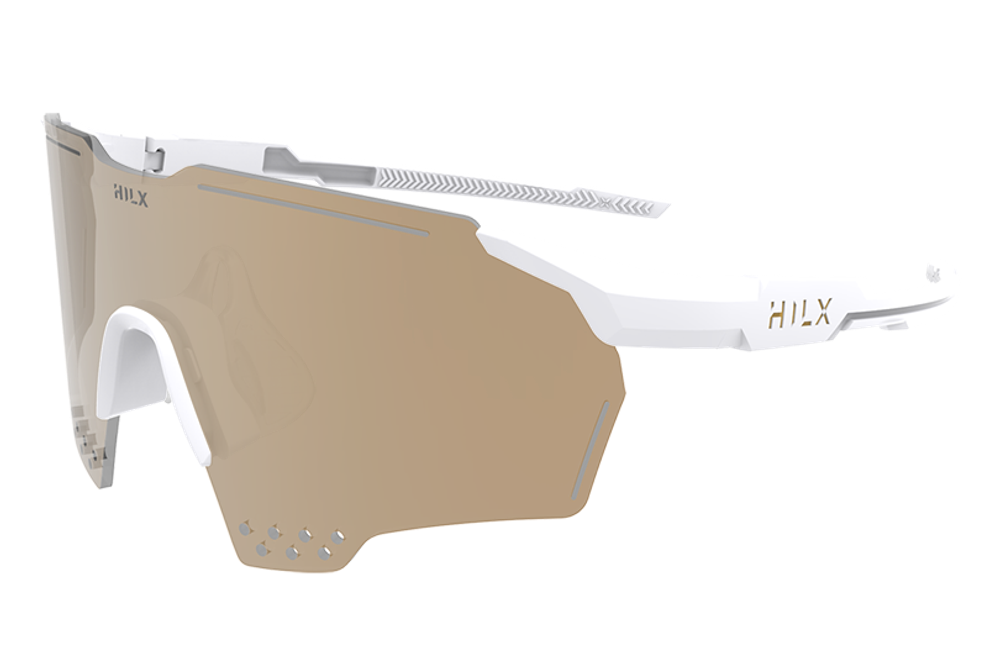 Спортивные очки HILX Gladiator (L) / Shiny White / Gold Mirror Lens