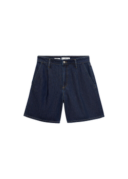 Джинсовые бермуды со средней посадкой и защипами