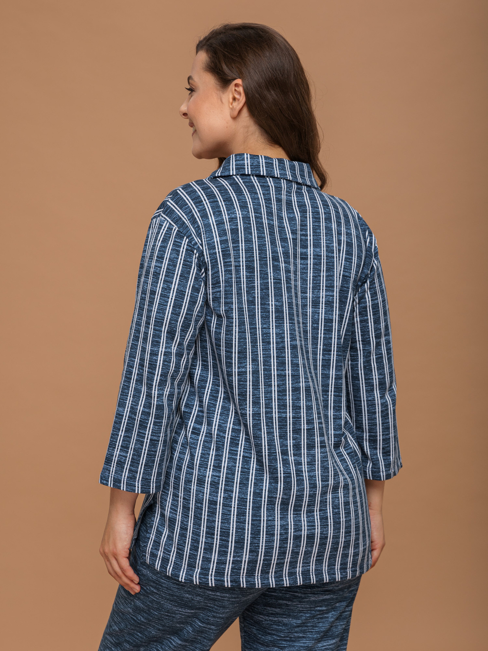 Пижама Кфн-301/индиго-полоска