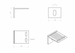RLS-BR-S-6050 Кронштейн малый  RLS  S 60x50