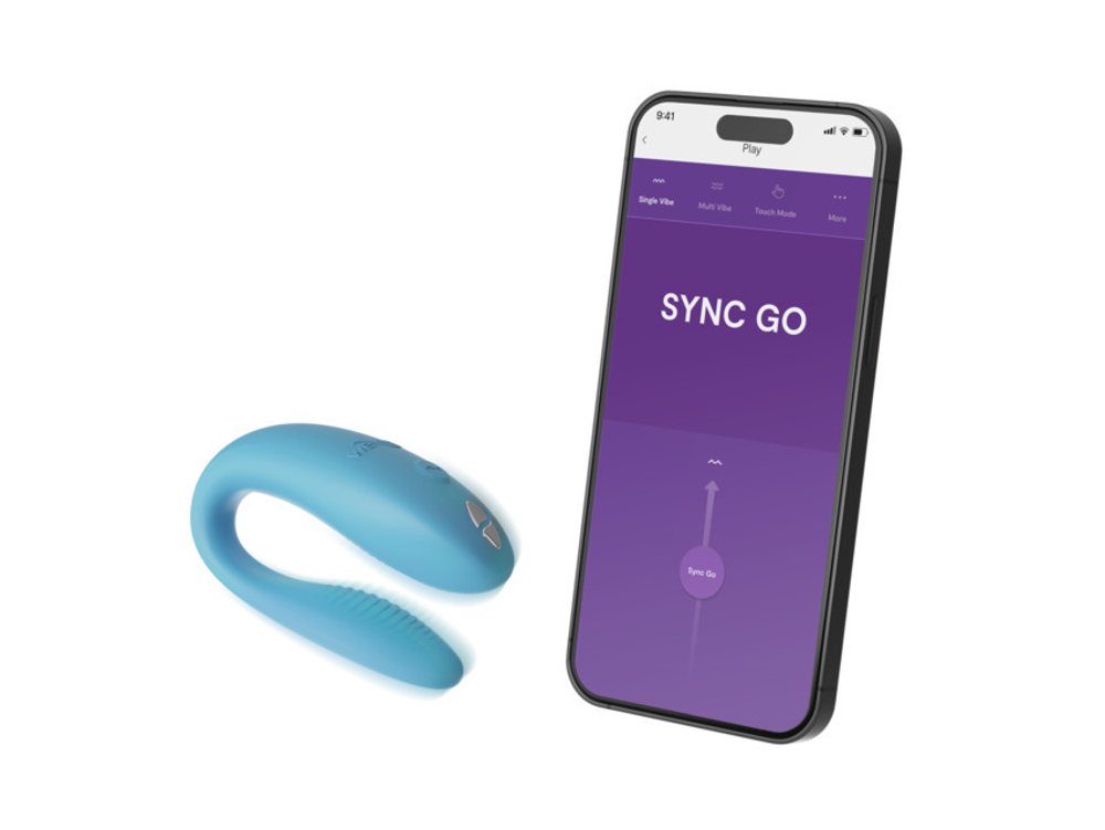 Вибромассажер для пар We-Vibe Sync Go (голубой)