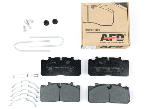 Колодка дискового тормоза (A-710)(03) системы: WABCO; PAN 17 а/м Газон NEXT, ПАЗ ВЕКТОР NEXT, Renault Trucks, Iveco (с установочным комплектом: палец\ пружинки\ пыльники) (к-т 4шт.)  WVA 29088 (AFD)