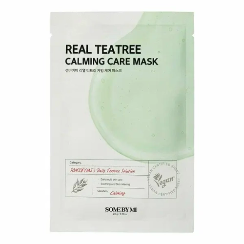 SOME BY MI Успокаивающая тканевая маска для лица с экстрактом чайного дерева - REAL TEATREE CALMING CARE MASK20г