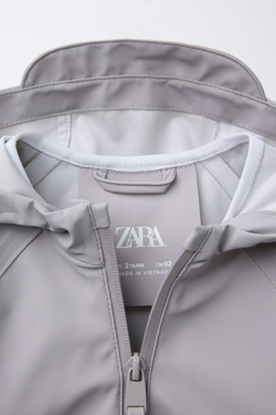 ZARA ЛЕГКИЙ ДОЖДЕВИК WATER REPELLENT, СЕРОВАТЫЙ