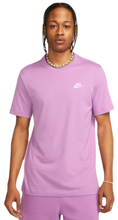 Футболка мужская теннисная Nike Sportswear Club T-Shirt - violet shock