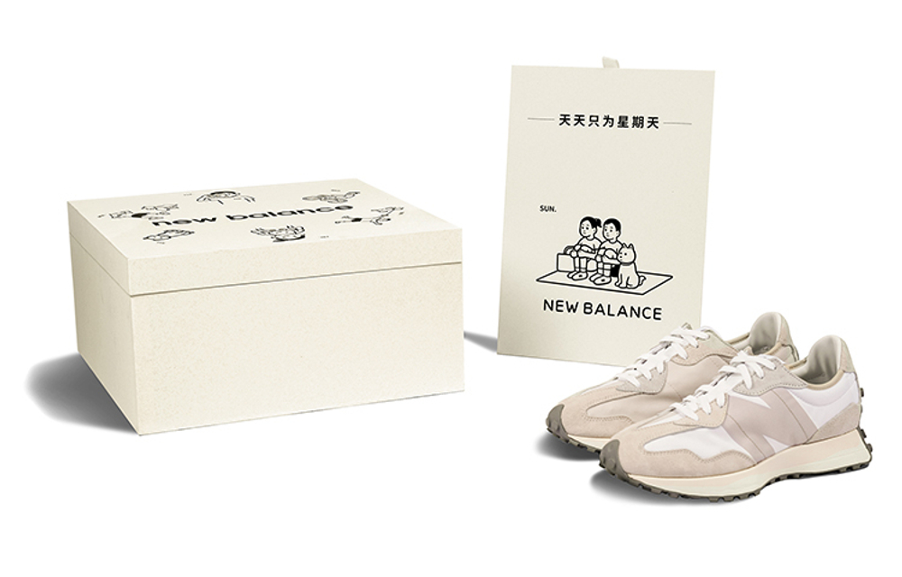 Noritake x New Balance NB327 Cartoonist Co-Branded Low Running Shoes Gay Special Grey Shoe Box