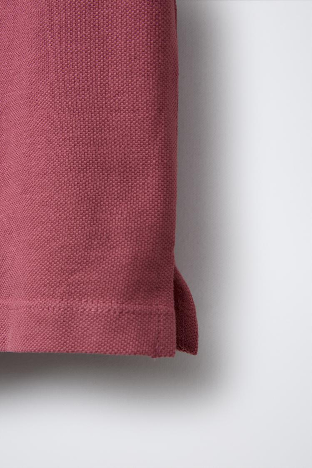 ZARA БАЗОВОЕ ОДНОТОННОЕ ПОЛО, КЛУБНИЧНЫЙ