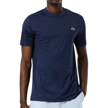 Мужская теннисная футболка Lacoste Ultra Dry Stretch Tennis - navy blue