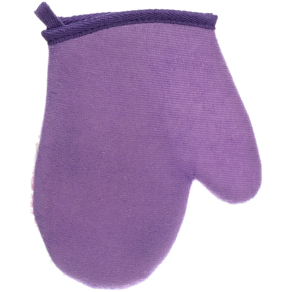Мочалка - варежка комбинированная «Premium - PALERMO», цвет лавандовый, 24*15см (ZIPпакет)