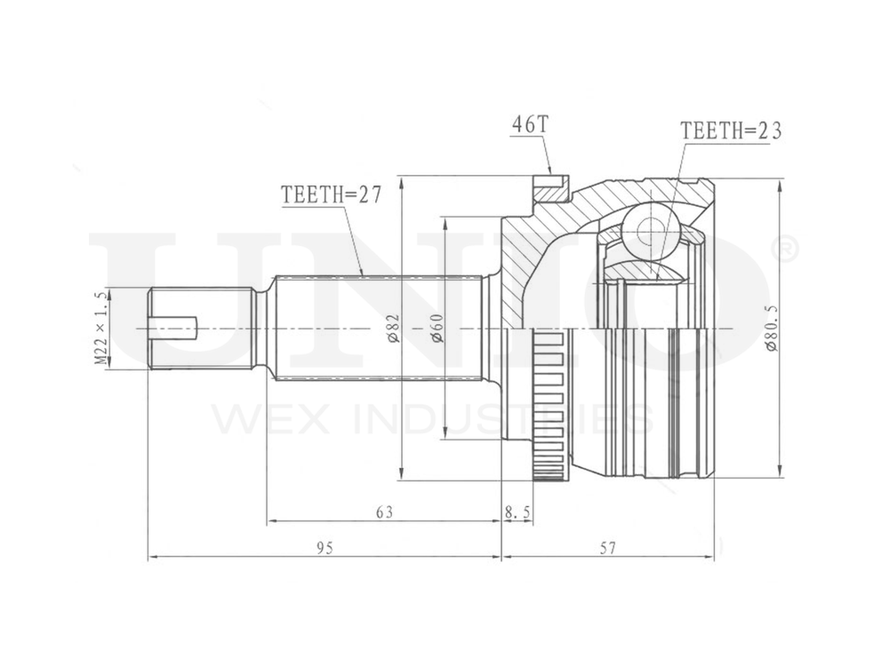 ШРУС внешний UNIO CVJ-20083