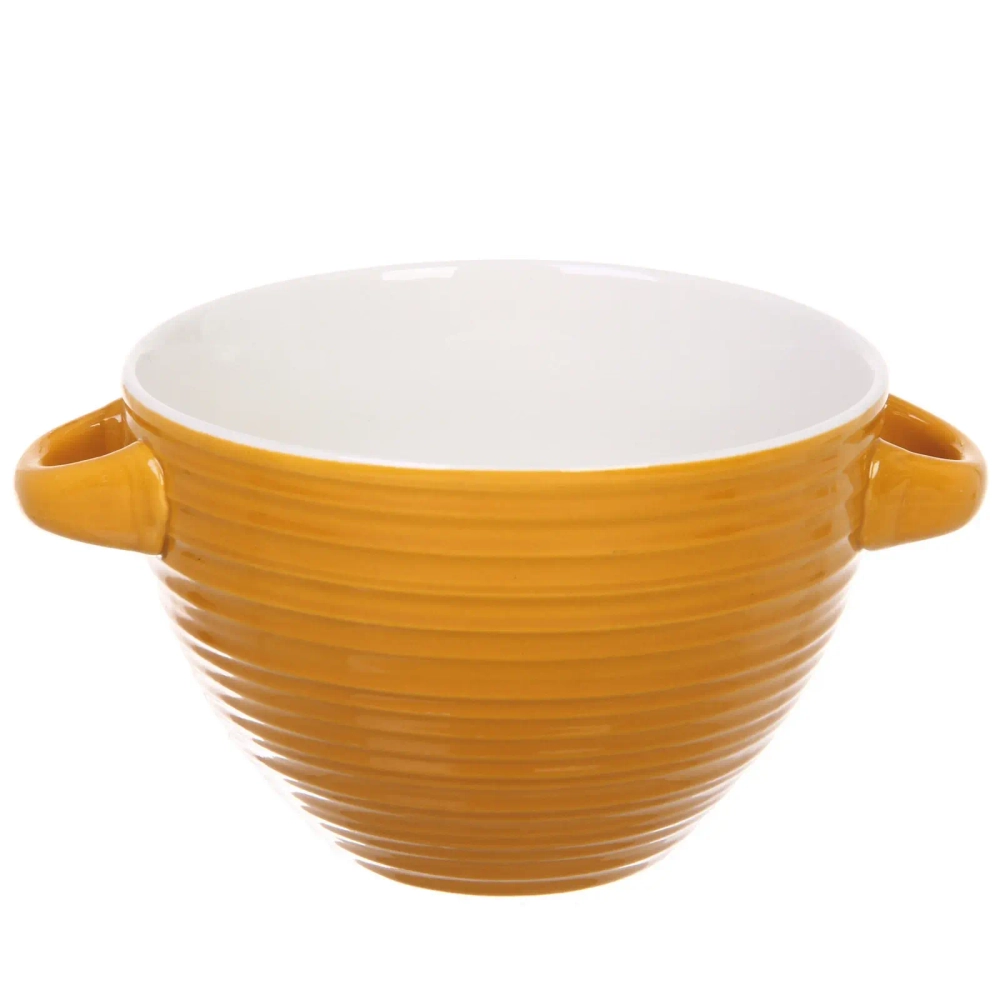 Бульонница керамическая 750мл «Полоски», микс цветов