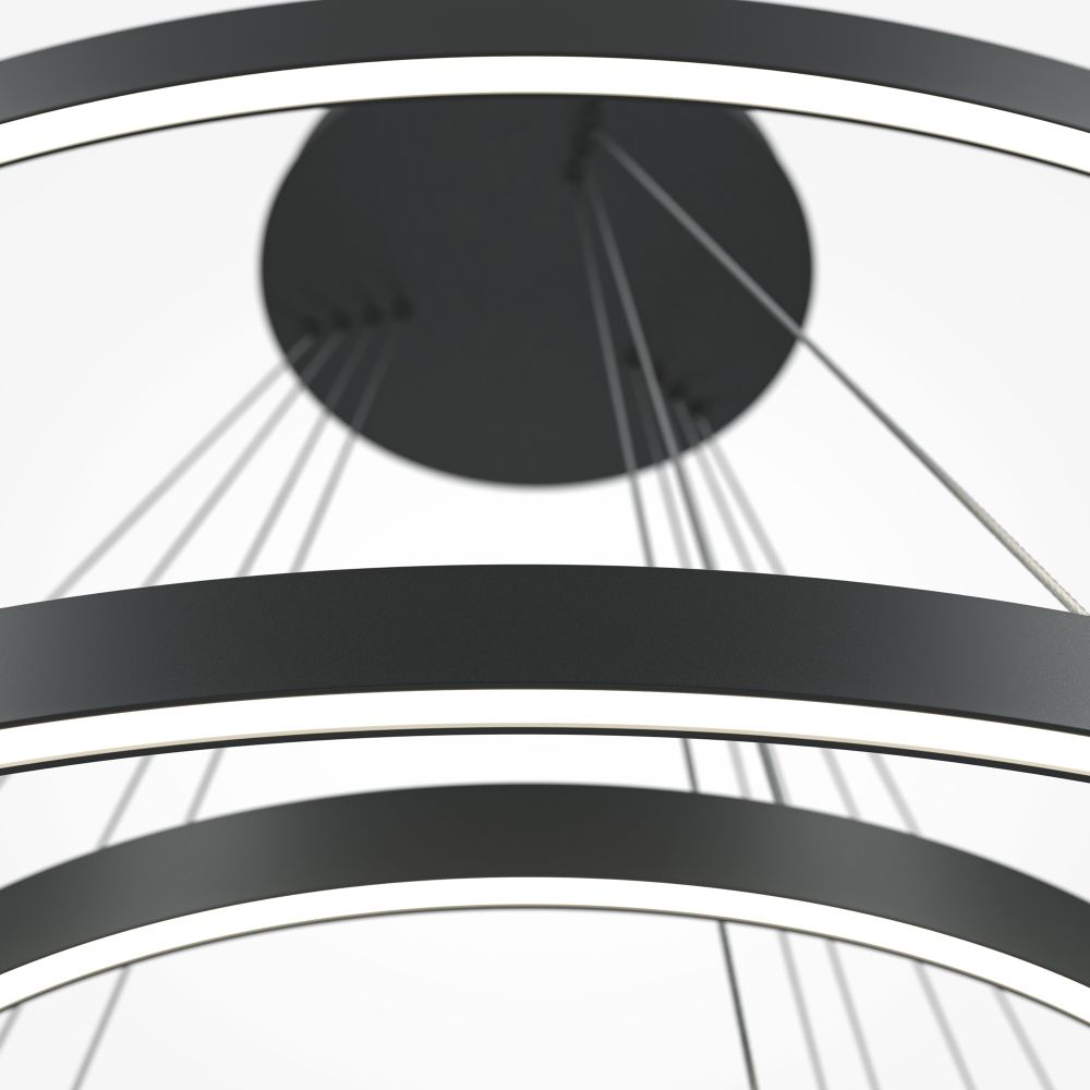 Люстра подвесная светодиодная диммируемая Maytoni Rim MOD058PL-L174BK