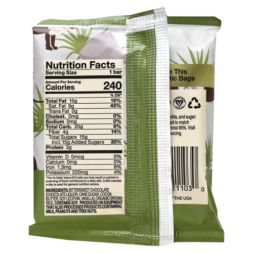 Endangered Species Chocolate, Рисовые чипсы, темный шоколад с 60% какао, 42,5 г (1,5 унции)